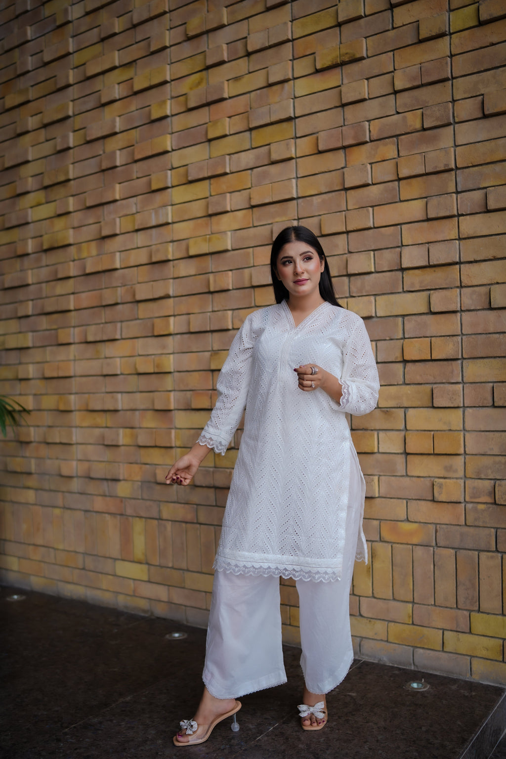 White Chikankari Dress