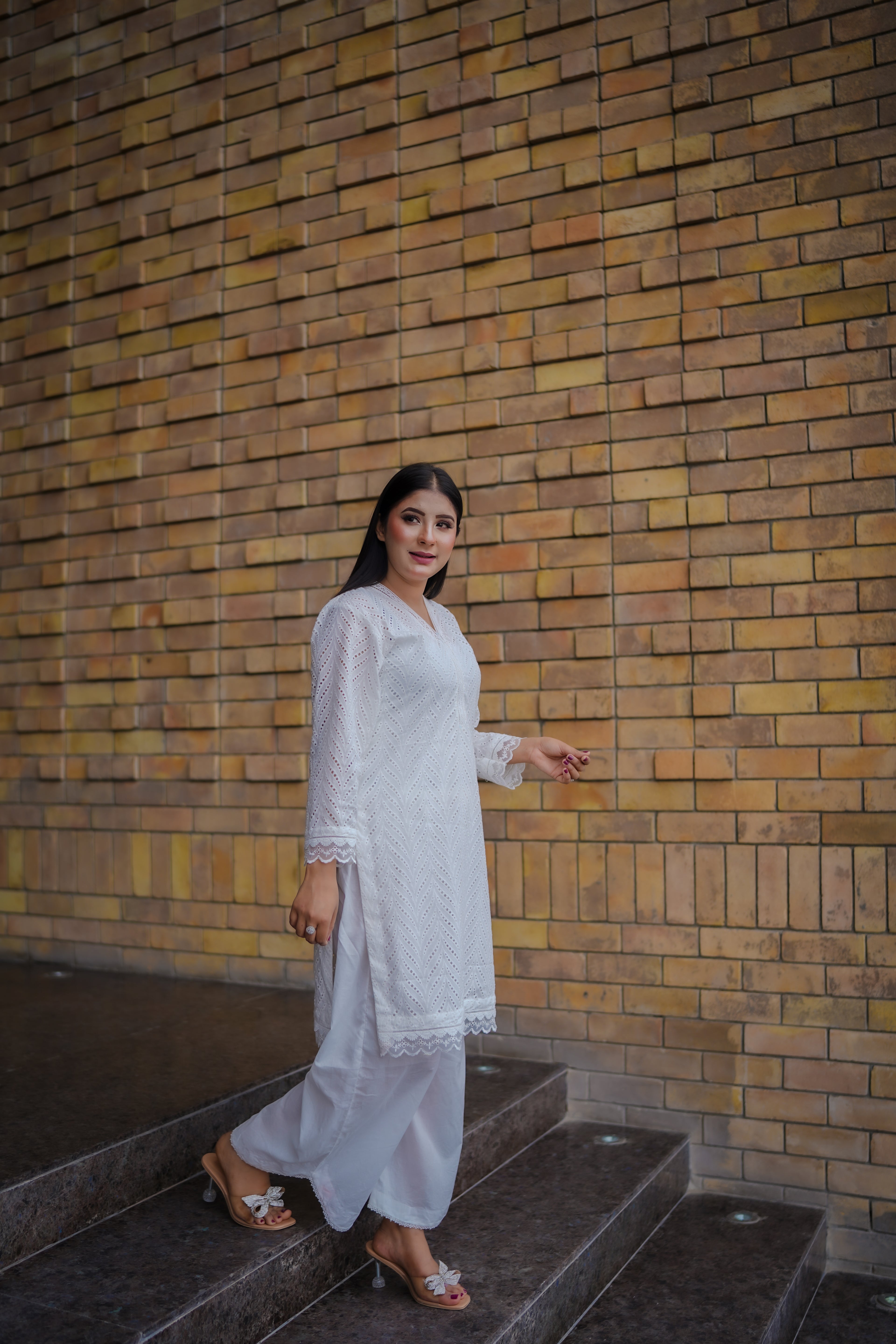 White Chikankari Dress