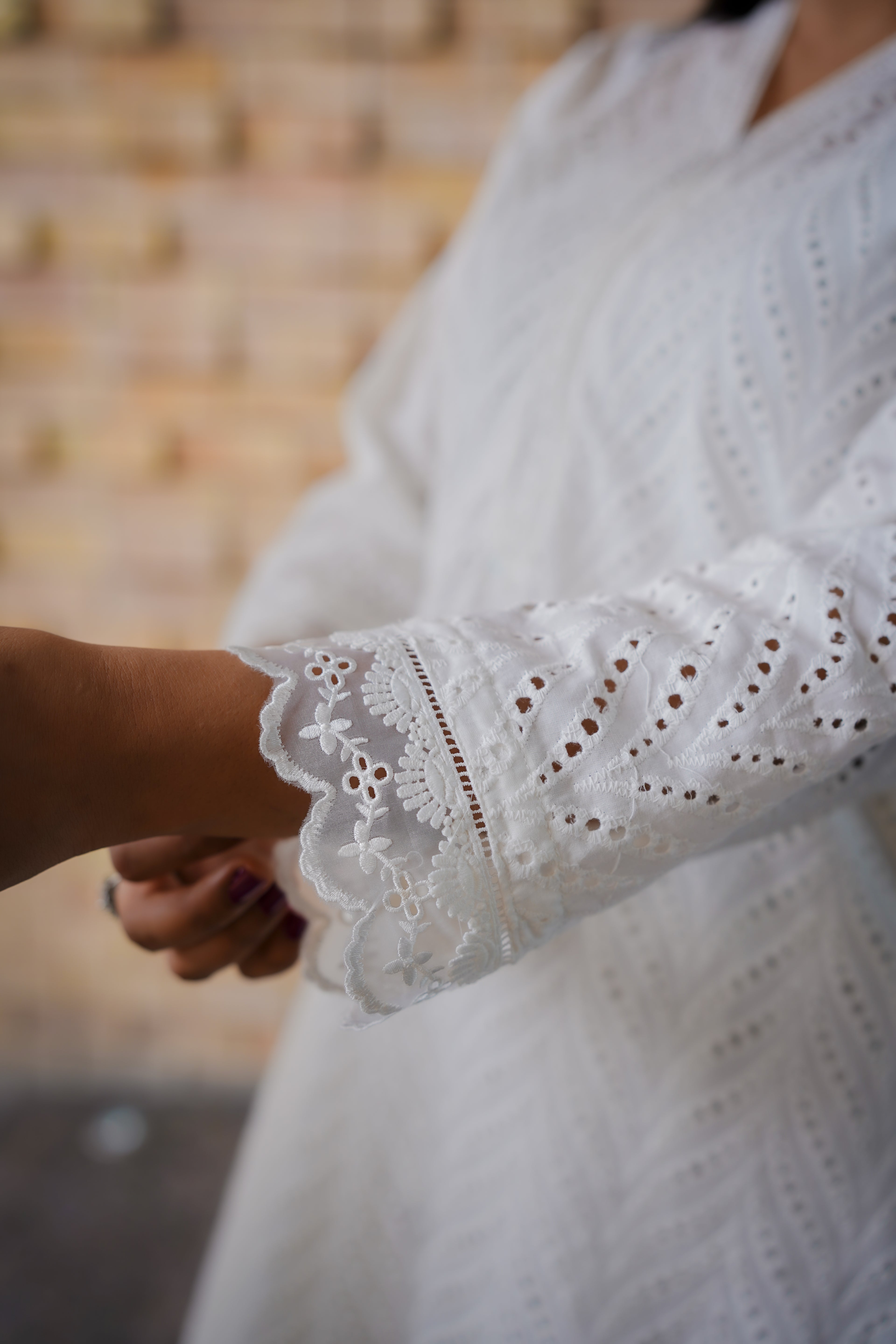 White Chikankari Dress