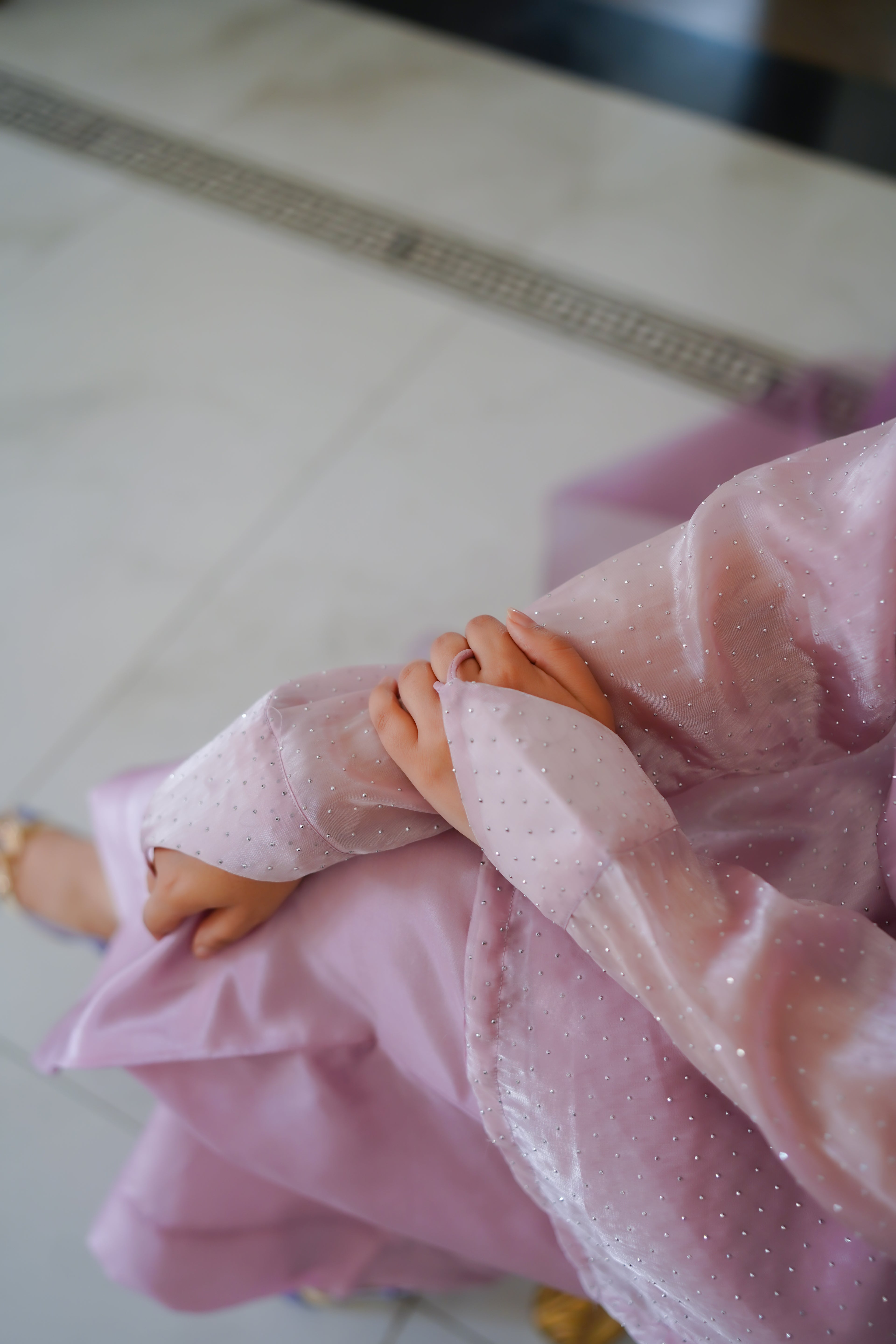 Blush Aura – Luxury Sheesha Silk Eid Outfit